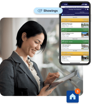 ShowingTime Mobile Product Image - Realtor Working on Tablet ShowingTime Mobile Product Image - Realtor Working on Tablet