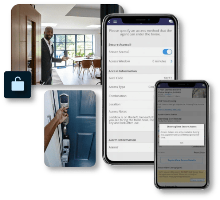 Secure Access Mobile Product Image with Agent Opening Door Secure Access Mobile Product Image with Agent Opening Door