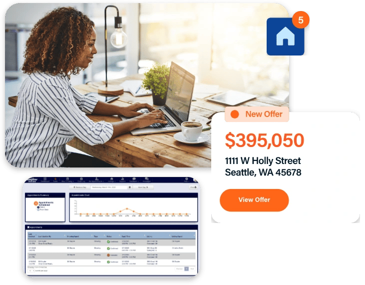 Front-Desk Product Image with Agent Working on Laptop Front-Desk Product Image with Agent Working on Laptop