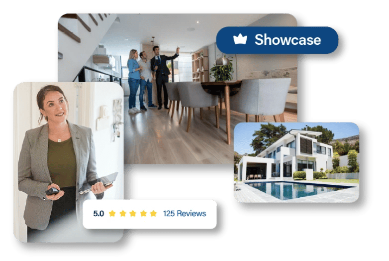 Listing Showcase Agent and Home Collage Listing Showcase Agent and Home Collage