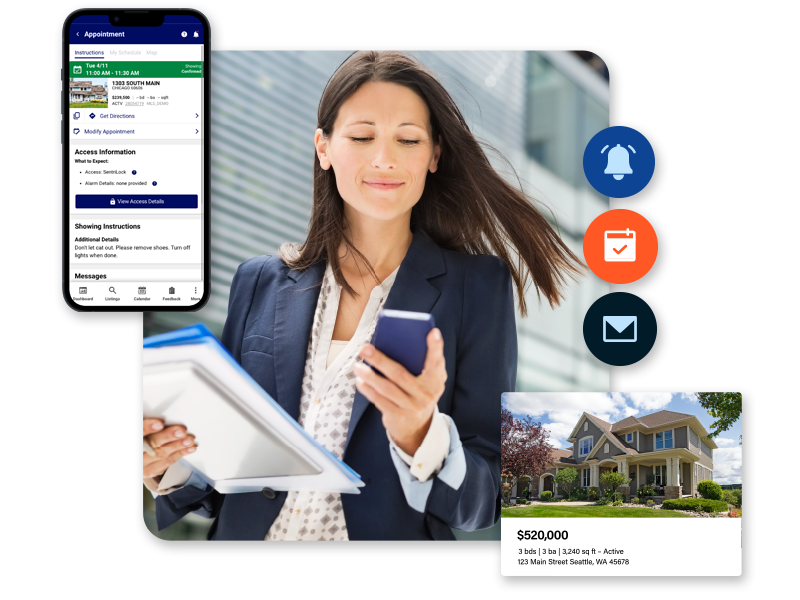 Agent Using ShowingTime Next Gen on Mobile