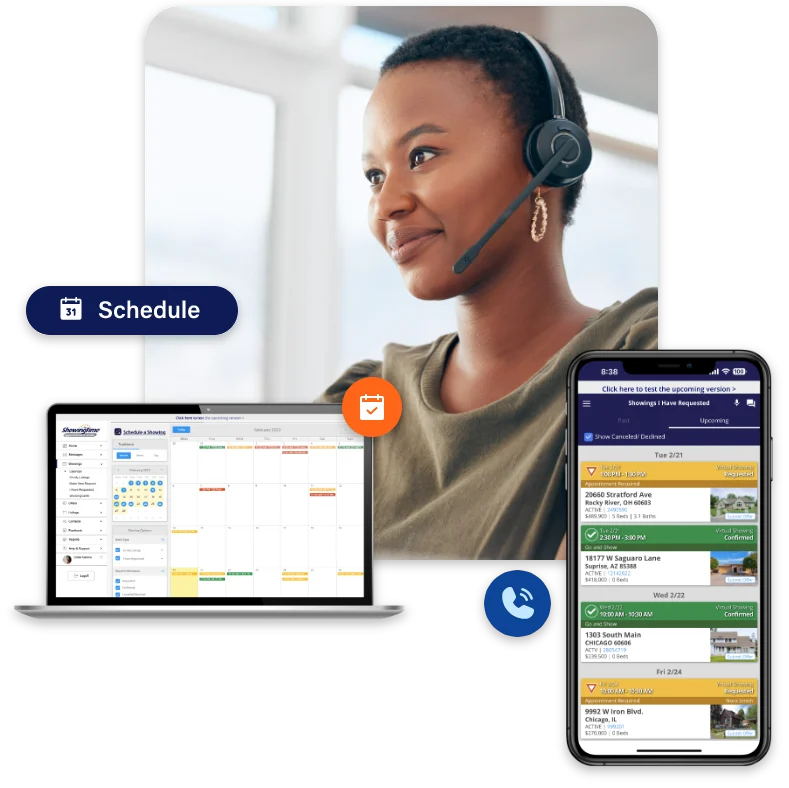 ShowingTime+ Appointment Center Desktop and Mobile Organizing Realtors Showings Displaying Time ShowingTime+ Appointment Center Desktop and Mobile Organizing Realtors Showings Displaying Time